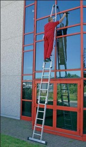 Лестницы-стремянки алюминиевые профессиональные Лестница для мытья стекол 18 перекладин 802187