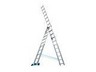 Лестницы-стремянки алюминиевые полупрофесиональные Лестница, 3 х 9 ступеней, алюминиевая, трехсекционная 4,19м мах 97782