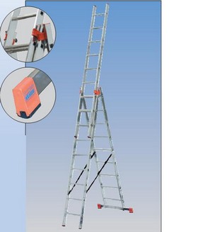 Лестницы-стремянки алюминиевые полупрофесиональные TRIBILO 3x12 120625