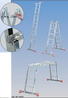 Лестницы-стремянки алюминиевые полупрофесиональные MultiMatic 4x4 120694