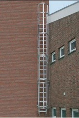 Аварийные одномаршевые Аварийные лестницы, одномаршевые aлюминий натуральный Высота подъема до, 8,40м 813497